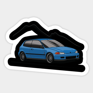 Blue Civic EG Sticker